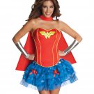 Wonder Woman Super Hero Uniform Supergirl Fancy Dress Halloween Cosplay Costume