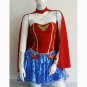 Wonder Woman Super Hero Uniform Supergirl Fancy Dress Halloween Cosplay Costume