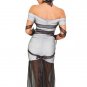 Sexy Mesh Gothic Beauties Fancy Dress Strapless Adult Halloween Witch Party Costume