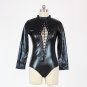 Plus Size XL 2XL Black Long Sleeve Latex Bodysuit Rubber Flexible Catsuit Catwomen Costume W850842