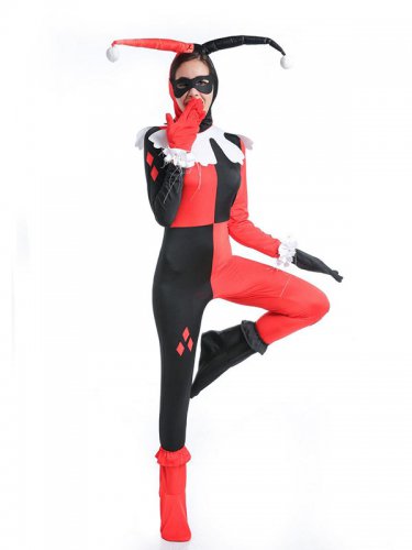 Gotham DC Movie Cosplay Jumpsuit Clown Suicide Squad Harley Quinn Costume