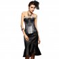 Sexy Women's Satin Over Bust S-XL Plus Size Waist Training Corsets Bustier Top Corselet+ G-string