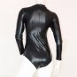 Gothic Women's Wet Look Bodysuit Faux Leather Romper Lingerie