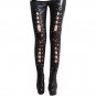 Gothic Women Hollow Out Lace Up Pant Punk Rock Fetish Faux Leather Leggings