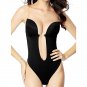 Women Plunging V-Neck Clear Straps Backless Shapewear