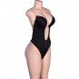 Women Plunging V-Neck Clear Straps Backless Shapewear