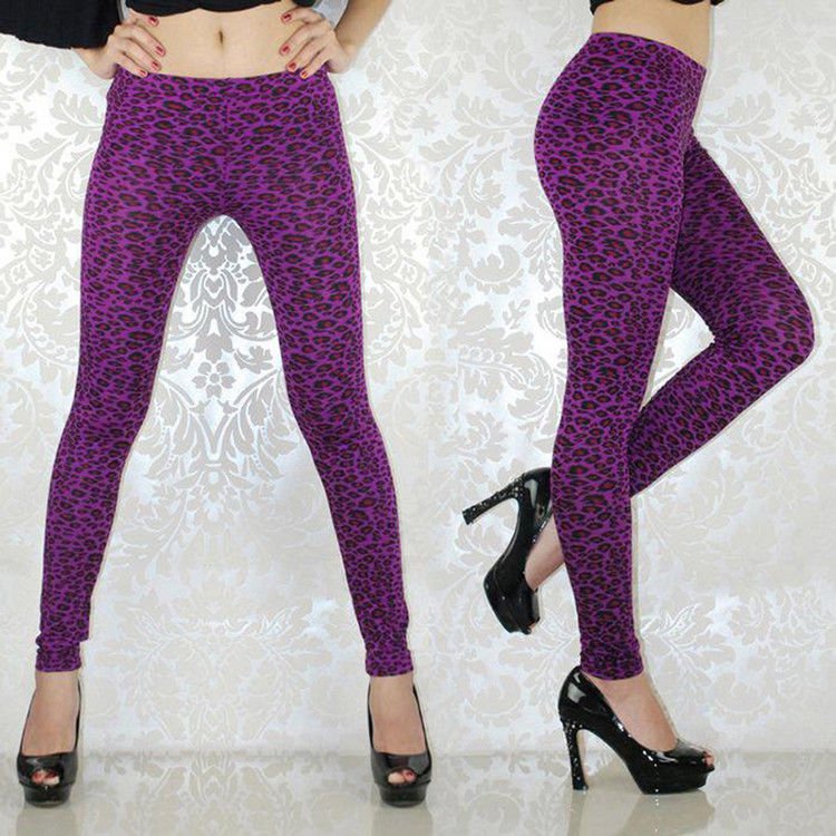 Slimming Full Length Women Trousers Cheetah Printing Pant Summer Casual Leggings