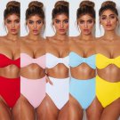 Womens High Waisted Bikini Set Push-up Swimwear Bandeau Swimsuit Bathing Suit US