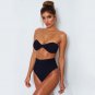 Womens High Waisted Bikini Set Push-up Swimwear Bandeau Swimsuit Bathing Suit US