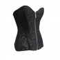 Black Body Shaper Corset Faux Satin Woman Cincher Control Slim Shapewear XS-2XL