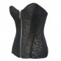 Black Body Shaper Corset Faux Satin Woman Cincher Control Slim Shapewear XS-2XL