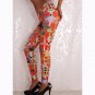 Digital Printing Cross Women Leggings Female Chic Casual Slimming Trousers M