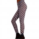 Fashion Women Color Block Leggings Grey Sheer Mesh Slim Girls Pants