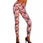 Multi Color Summer Mid Waist Women Leggings Floral Printing Slim Girls Pants