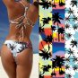 Womens Bikini Set Two Pieces Swimsuit Floral Coco Print Tankini Padded Swimwear