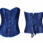 Plus Size Corset Overbust Royal Blue Faux Satin Prom Slimming Lady 2XL Bustiers