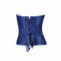 Plus Size Corset Overbust Royal Blue Faux Satin Prom Slimming Lady 2XL Bustiers