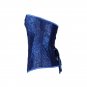 Plus Size Corset Overbust Royal Blue Faux Satin Prom Slimming Lady 2XL Bustiers