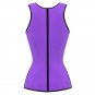 Women Latex Purple Rubber Underbust Waist Training Cincher Body Shapewear S-6XL