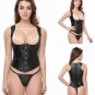 Plus Size 6XL Black Steampunk Women Burlesque Underbust Corset Cincher Vest Tops