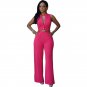 Solid Color Women Jumpsuit Summer Playsuit Sleeveless Bodycon Party Bodysuit Romper Trousers