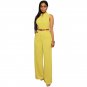 Solid Color Women Jumpsuit Summer Playsuit Sleeveless Bodycon Party Bodysuit Romper Trousers