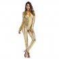 Sexy Fetish PUNK Leather Catsuit Metallic Hole DJ Costume PVC Bodysuit Jumpsuit