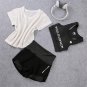 3pcs Summer Women Sport Wear Gymwear Cotton Fitness Crop-top Yoga Exercise Padded Bras