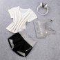 3pcs Summer Women Sport Wear Gymwear Cotton Fitness Crop-top Yoga Exercise Padded Bras