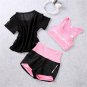 3pcs Summer Women Sport Wear Gymwear Cotton Fitness Crop-top Yoga Exercise Padded Bras