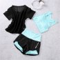 3pcs Summer Women Sport Wear Gymwear Cotton Fitness Crop-top Yoga Exercise Padded Bras