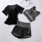3pcs Summer Women Sport Wear Gymwear Cotton Fitness Crop-top Yoga Exercise Padded Bras