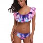 Bikinis Brazilian Women Off Shoulder Crochet Ruffled Two Piece Swimsuit Sexy Galaxy Vintage Summer