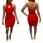 Lace Bodycon Party Cluwear Backless Night Bar Dresses Elegant Halter Club Mini Dress