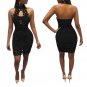 Lace Bodycon Party Cluwear Backless Night Bar Dresses Elegant Halter Club Mini Dress
