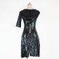 Black Gothic Clubwear Punk Costume Wetlook Sweet Pea Hooded Coat Faux Leather Halloween Fancy Dress