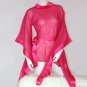 Sexy Transparent Blouse for Women Summer Sheer Shirts White Pink Kimono Sleeve Tops Rash Guards