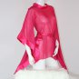 Sexy Transparent Blouse for Women Summer Sheer Shirts White Pink Kimono Sleeve Tops Rash Guards