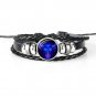 12 Constellations PU Leather Hand-woven Beaded Bracelet Fashion Wristband Bangle Lover Gifts
