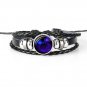 12 Constellations PU Leather Hand-woven Beaded Bracelet Fashion Wristband Bangle Lover Gifts