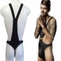 Sexy Mens Leather Harness Jockstrap Underwear Chest Botton Bodysuit