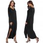 Fall Beach Dresses Irregular Vestido Cotton Autumn Casual Dress Sexy Loose Robe Streetwear