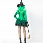 Green Sorcerer Fancy Dress Halloween Cosplay Uniform Female Witch Costume