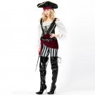 Carnival Spanish Pirate Costume Halloween Buccaneer Fancy Dress Cosplay Uniform