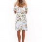 Women Summer Dresses Cold Shoulder Dress Floral Printing Streetwear