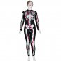 Women Carnival Party Cosplay Catsuit Skull Printing Halloween Jumpsuit