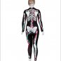 Women Carnival Party Cosplay Catsuit Skull Printing Halloween Jumpsuit