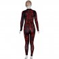 Women Sexy Party Jumpsuit Costume Red Blood Hand Printed Halloween Bodysuit