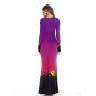 Long Sleeve Halloween Dresses Ankle Length Maxi Dresses Pumpkin Printed Cosplay Costume