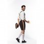 Germany Bavarian Beer Costume Men Hansel Oktoberfest Uniform Carnival Clothing with Suspenders